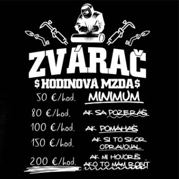 Hodinová mzda zvárač