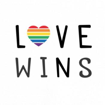 Love wins nápis