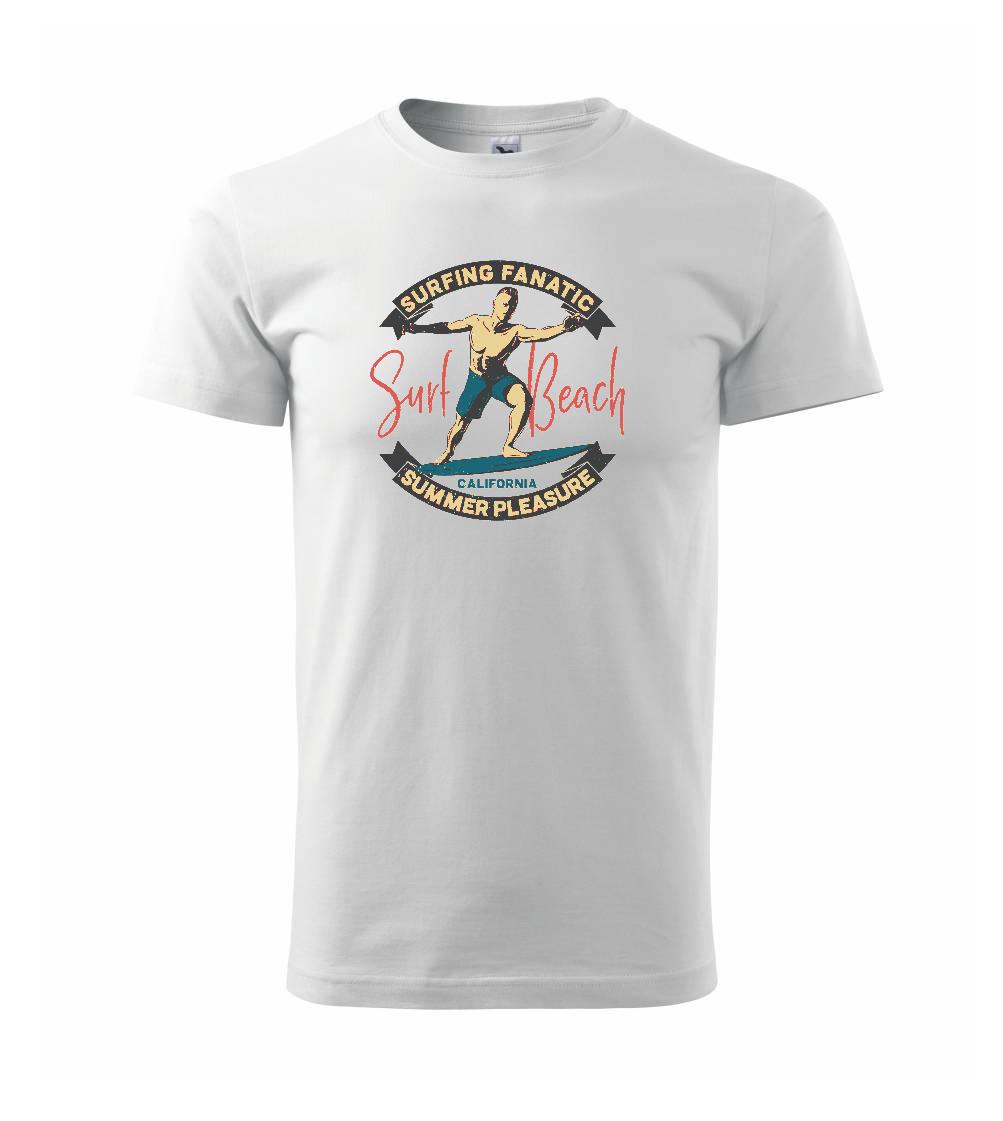 Surferske tričká - Surfing fanatic surf beach - Tričko extra veľké  (5-8XL)