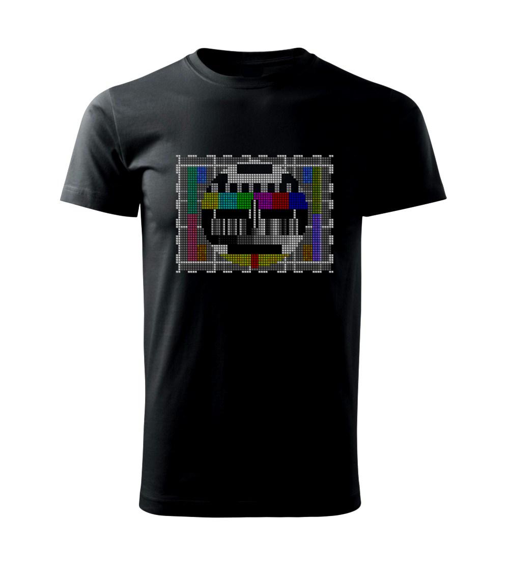 Tričká pre ajťákov - Monoskope tetris - Tričko extra veľké  (5-8XL)