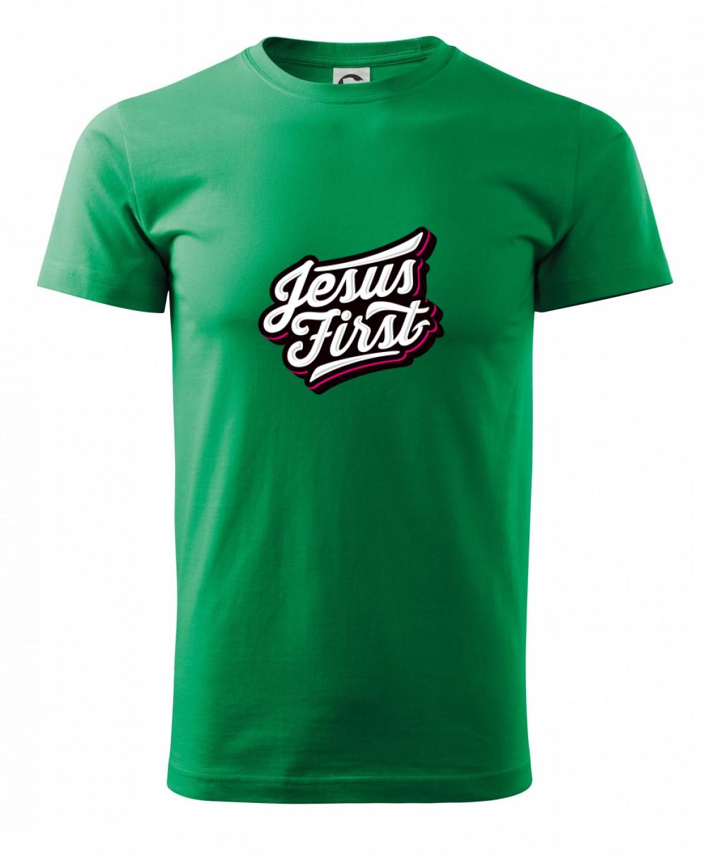 Jesus first biely nápis Jesus first biely nápis