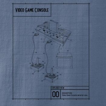 Nákres video game console s joystickom