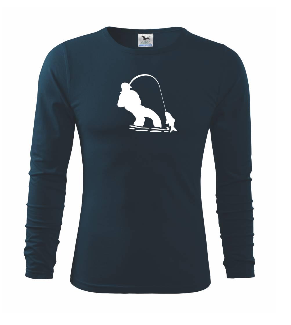 Rybár ťahajúce rybu Rybár ťahajúce rybu