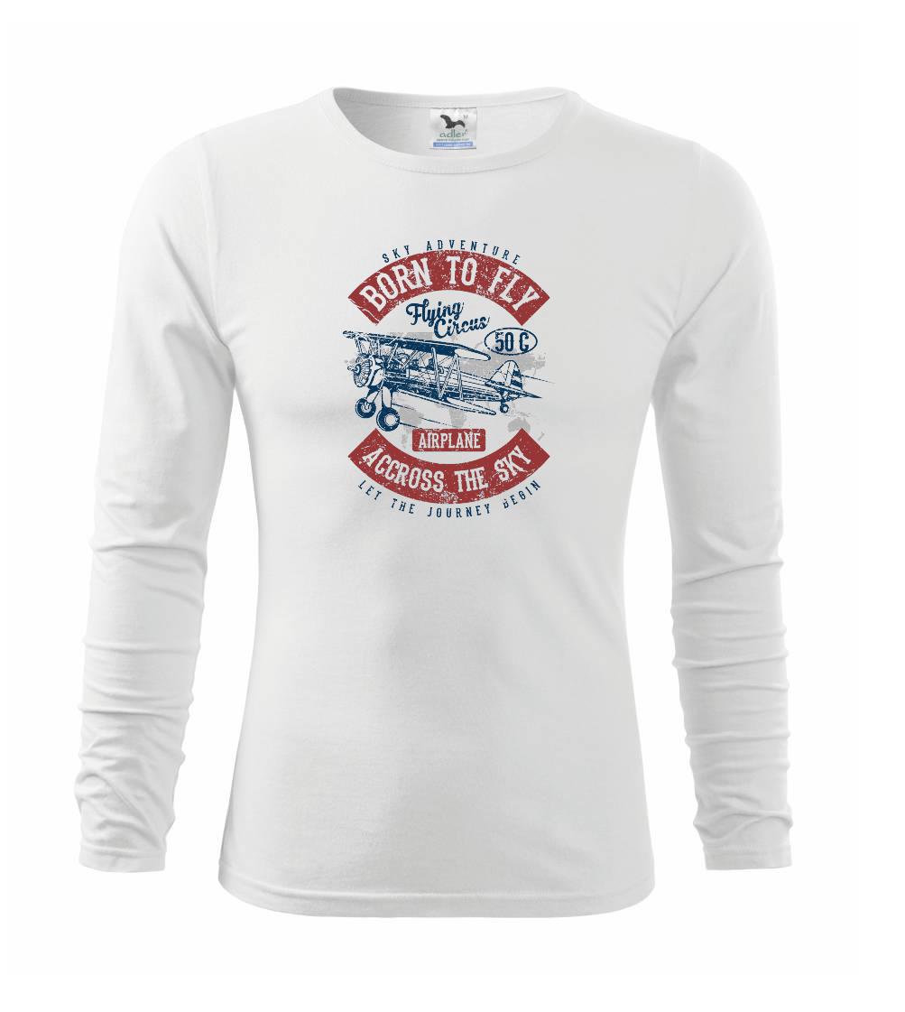 Vojenská tričká s potlačou - Born To Fly - Tričko detské Long Sleeve