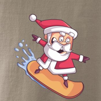 Santa jazdiaci na snowboarde
