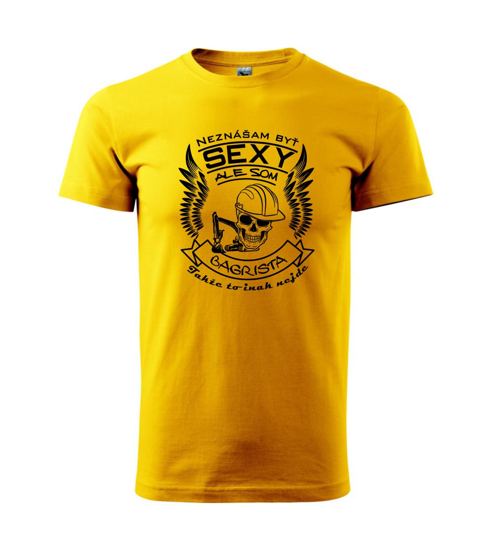 Neznášam byť sexy - Neznášam byť sexy - Bagrista - Klasické pánske tričko vyššej gramáže