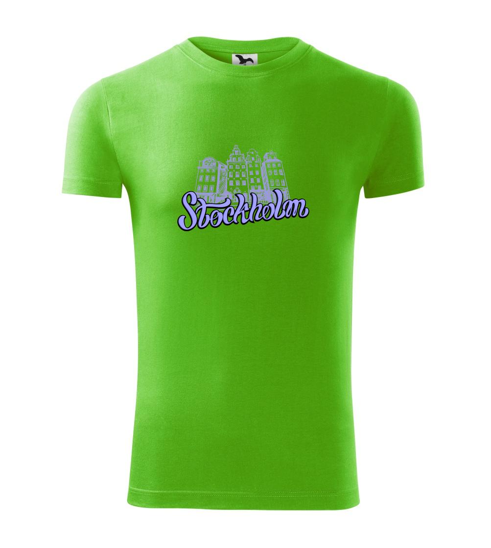 Ostatné mestá / miesta - Stockholm Lettering - Viper FIT - Pánske zúžené tričko