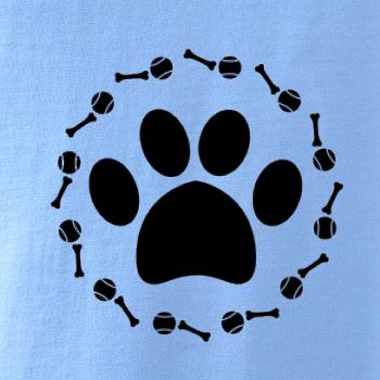 Labka lopta kosť pes