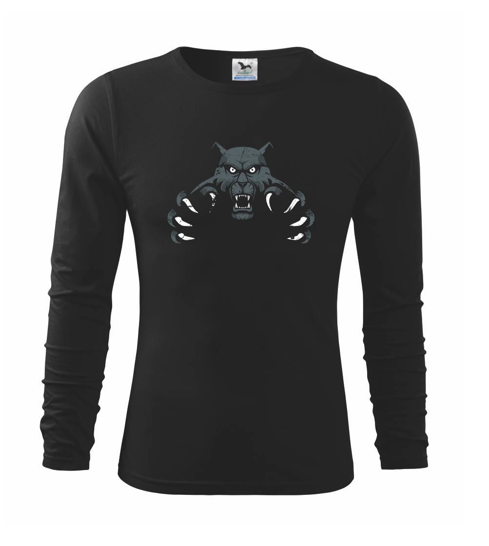 Tričká s potlačou zvierat - Black Panther - Tričko detské Long Sleeve