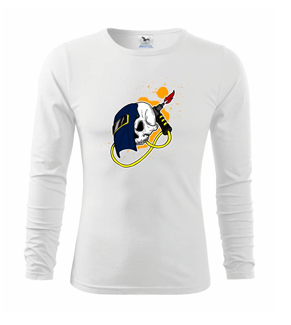 Tričká pre zvárača - Zvárač - kreslená lebka - Tričko detské Long Sleeve