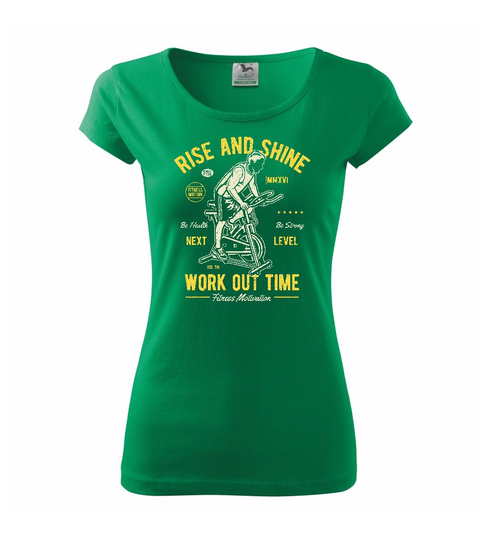 Posilňovani - Work Out Time - Dámske tričko Pure