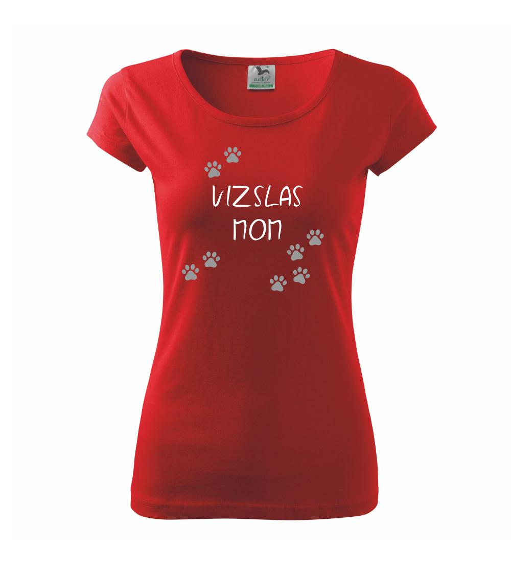 Ostatné psie plemená - Vizslas mom (Maďarský stavač krátkosrstý) (Reflexné labky) - Dámske tričko Pure
