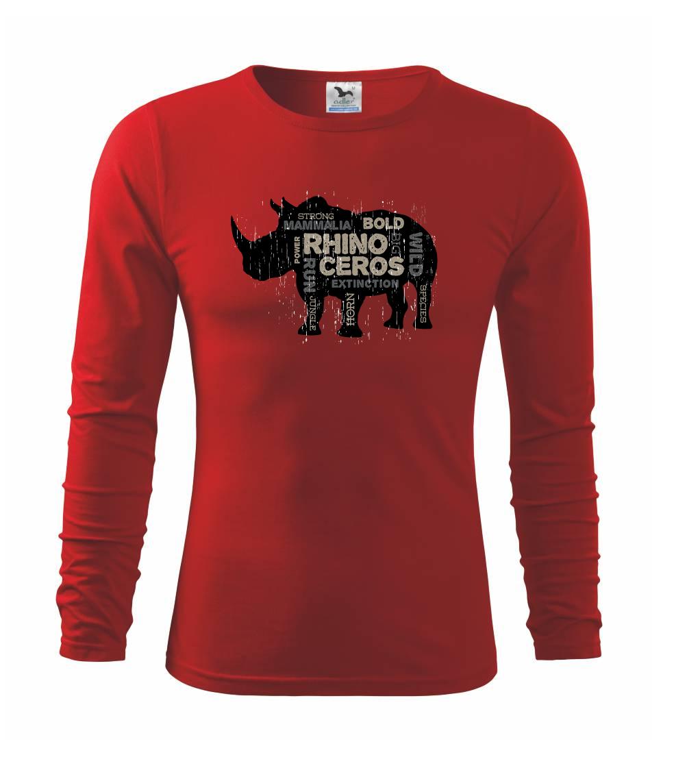 Tričká so zvieratami - Rhino power - Tričko detské Long Sleeve