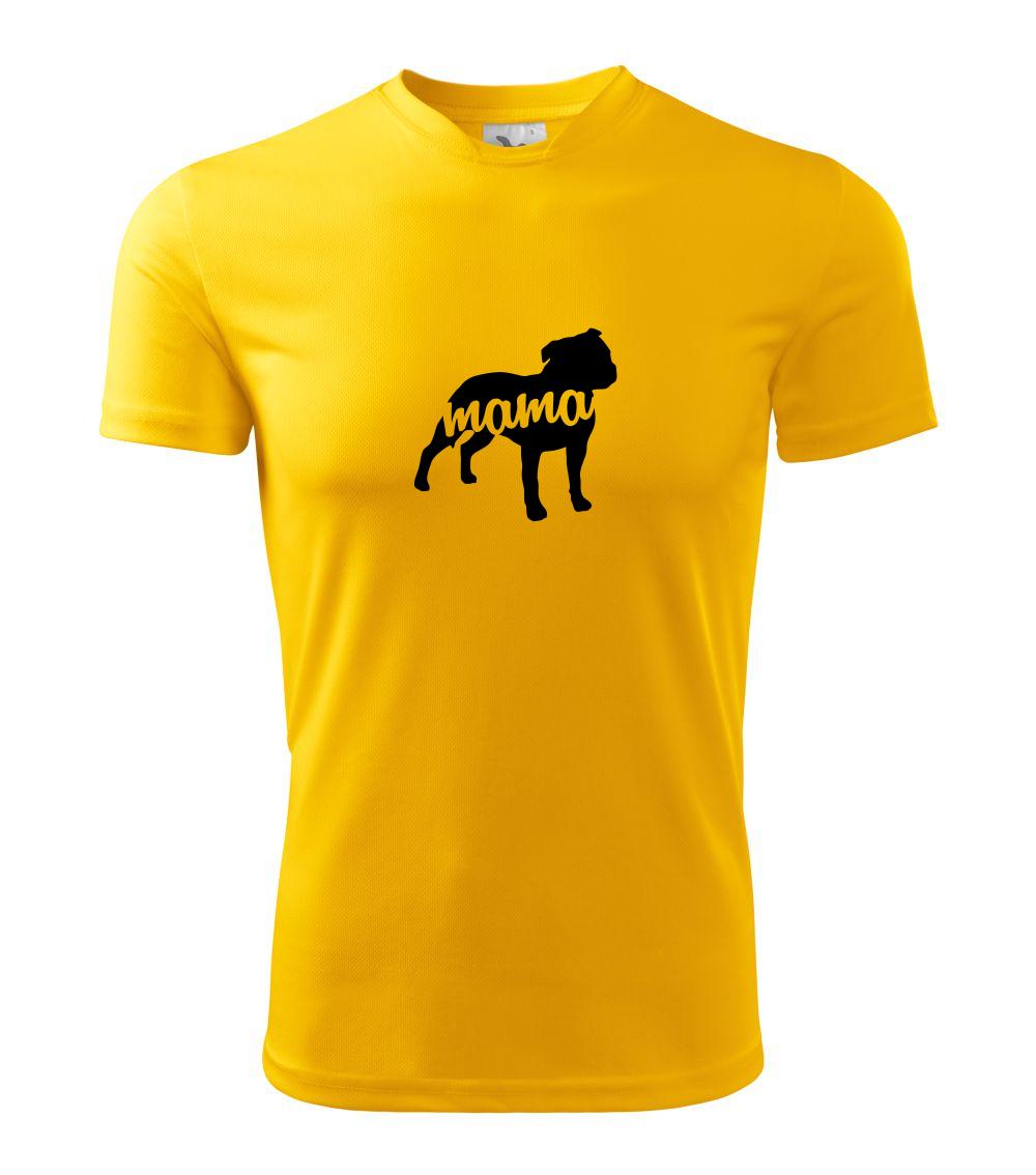 Ostatné psie plemená - Stafordšírsky bulteriér mama obrys - Detské tričko športové