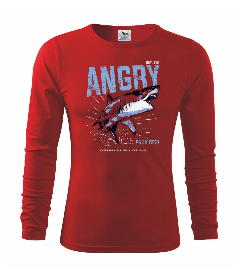 Tričká s potlačou ryby - Shark angry - Tričko detské Long Sleeve
