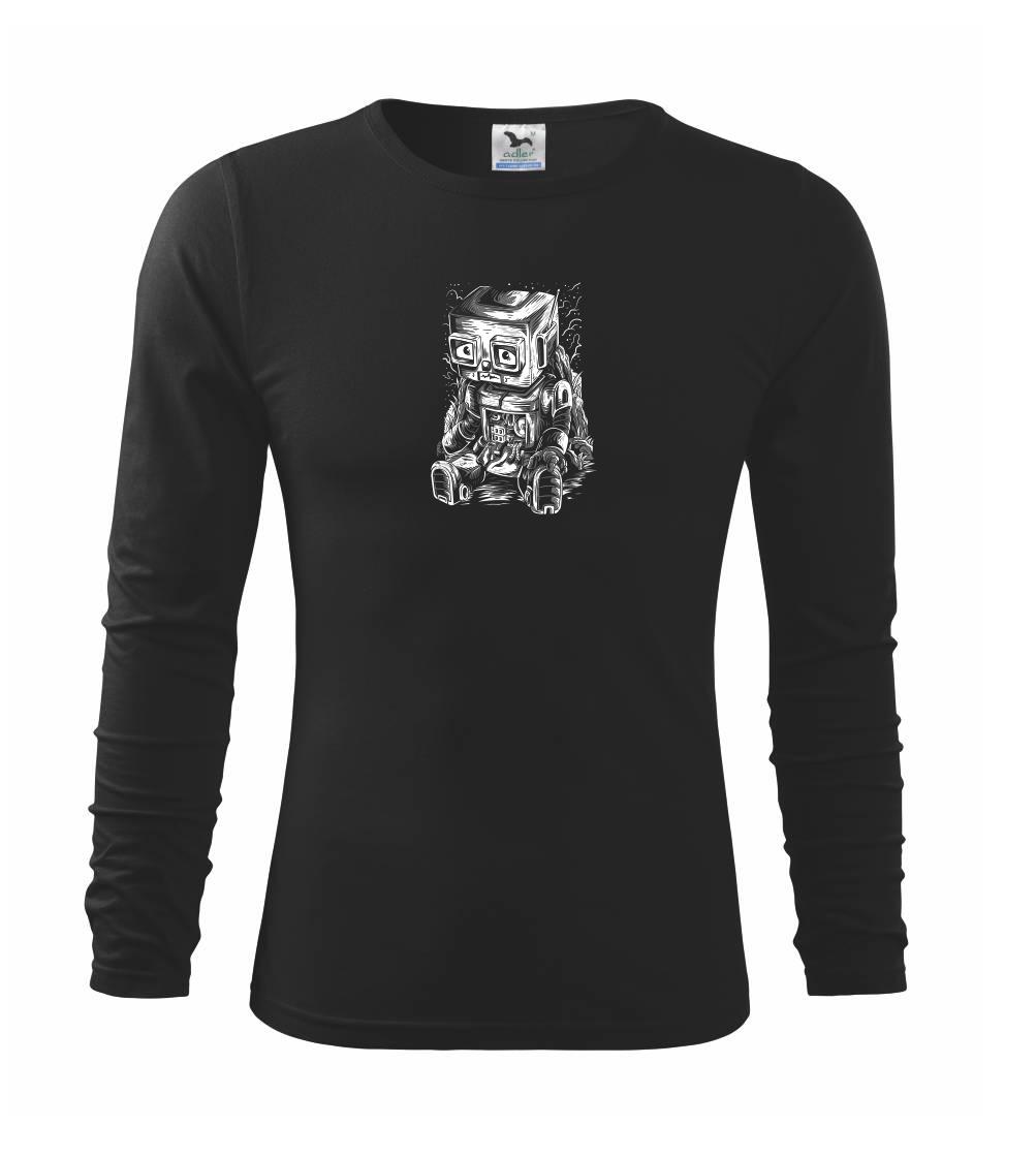 Grafické tričká - Smutný robot - Tričko detské Long Sleeve