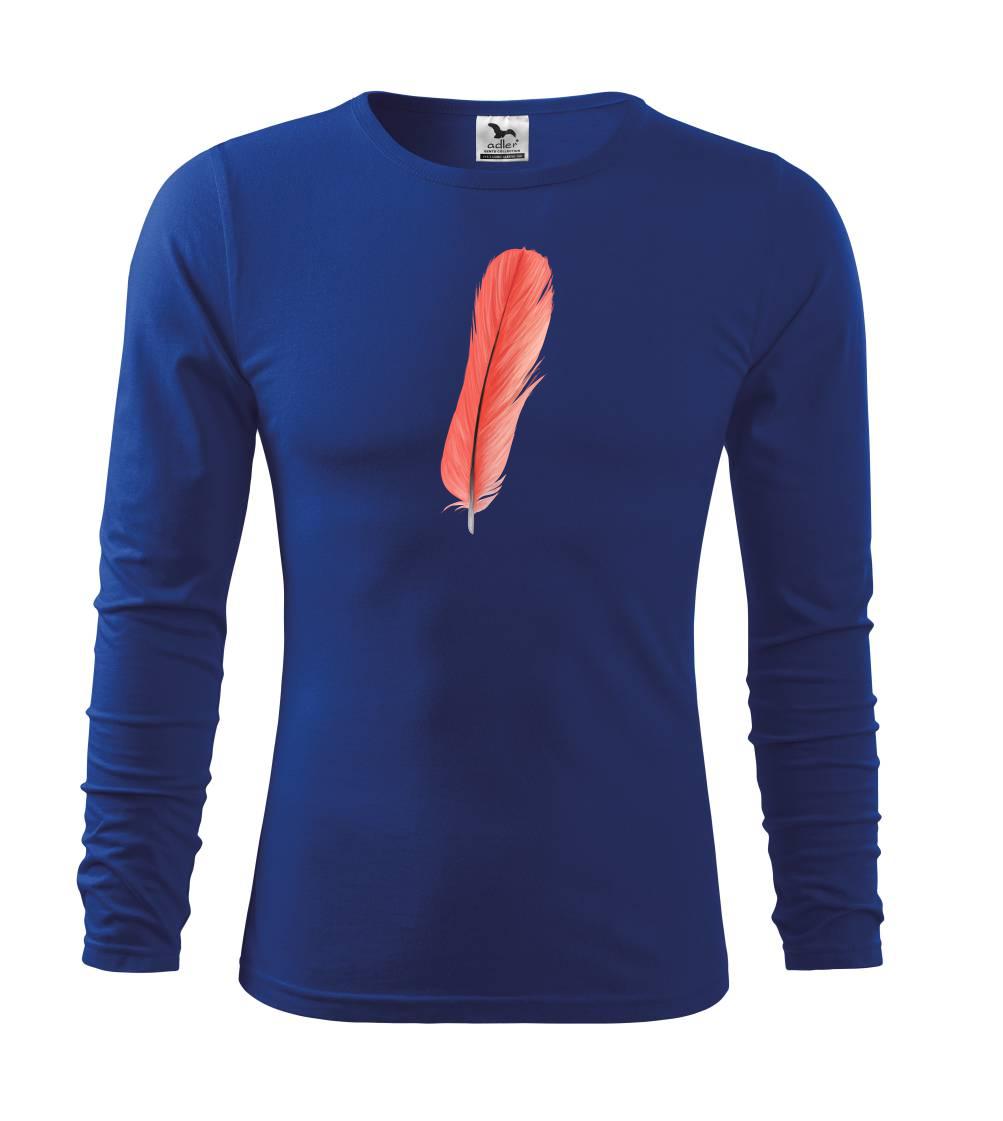 Grafické tričká - Farebné pierko - Tričko detské Long Sleeve