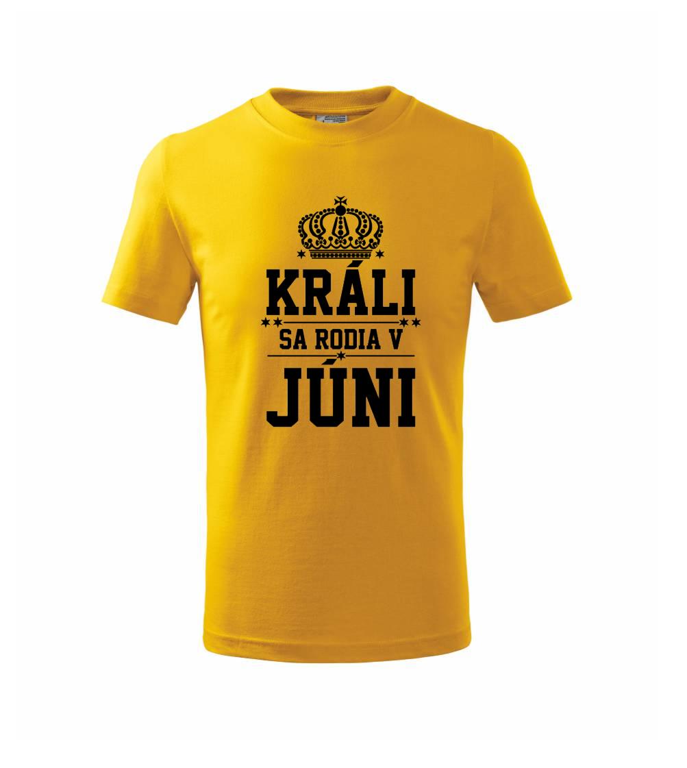 Tričká pre narodených v júni - Králi sa rodia v júni - Tričko detské bavlnené