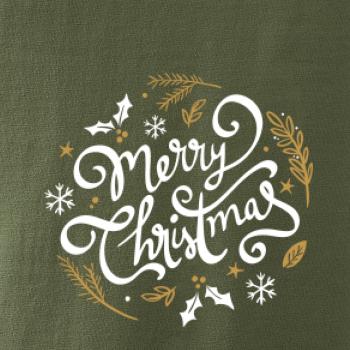 Merry christmas - nápis guľatý Merry christmas - nápis guľatý