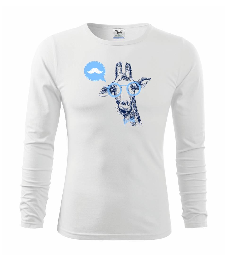 Tričká so zvieratami - Žirafa s fúzikmi - Tričko detské Long Sleeve