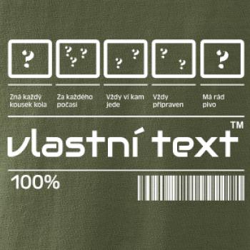 Čiarový kód - Vlastný text