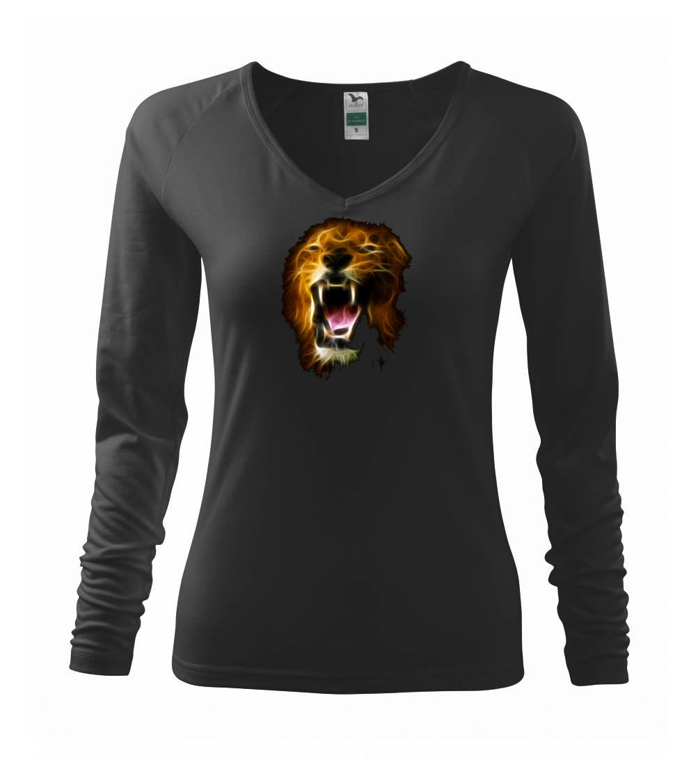 Tričká so zvieratami - Lev žiariaci - Tričko dámske Elegance
