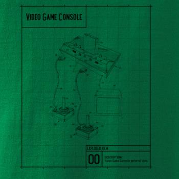 Nákres video game console s joystickom