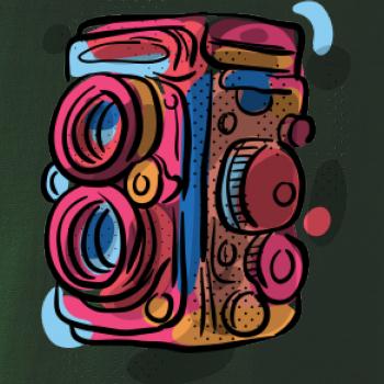 Foťák farebný - dve šošovky