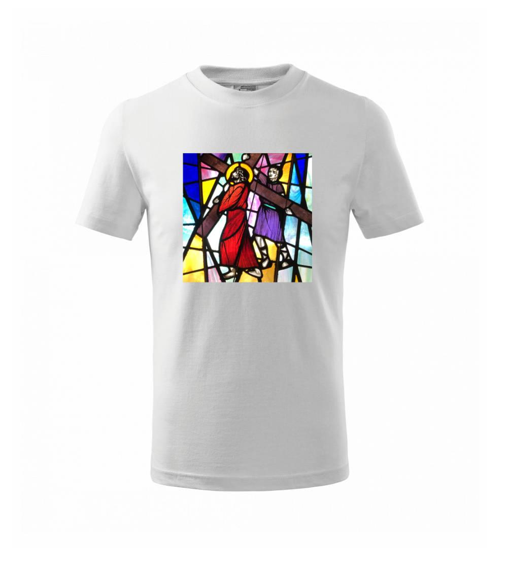 Vitráž - Ježiš a kríž