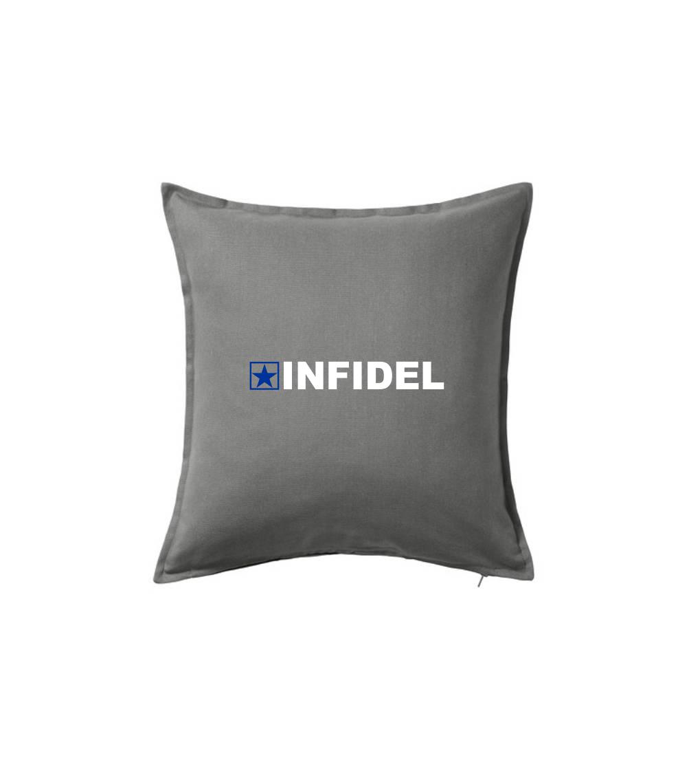 Vojenská tričká s potlačou - Infidel nápis - Vankúš 50x50