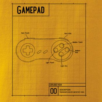 Nákres Gamepad jednoduchý Nákres Gamepad jednoduchý