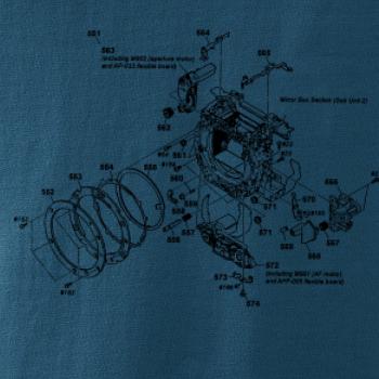 Nákres uzávierka starý fotoaparát