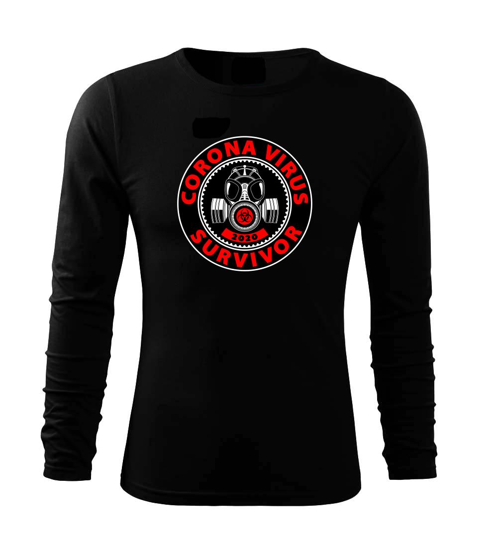 Corona survivor logo - Tričko s dlhým rukávom FIT-T long sleeve