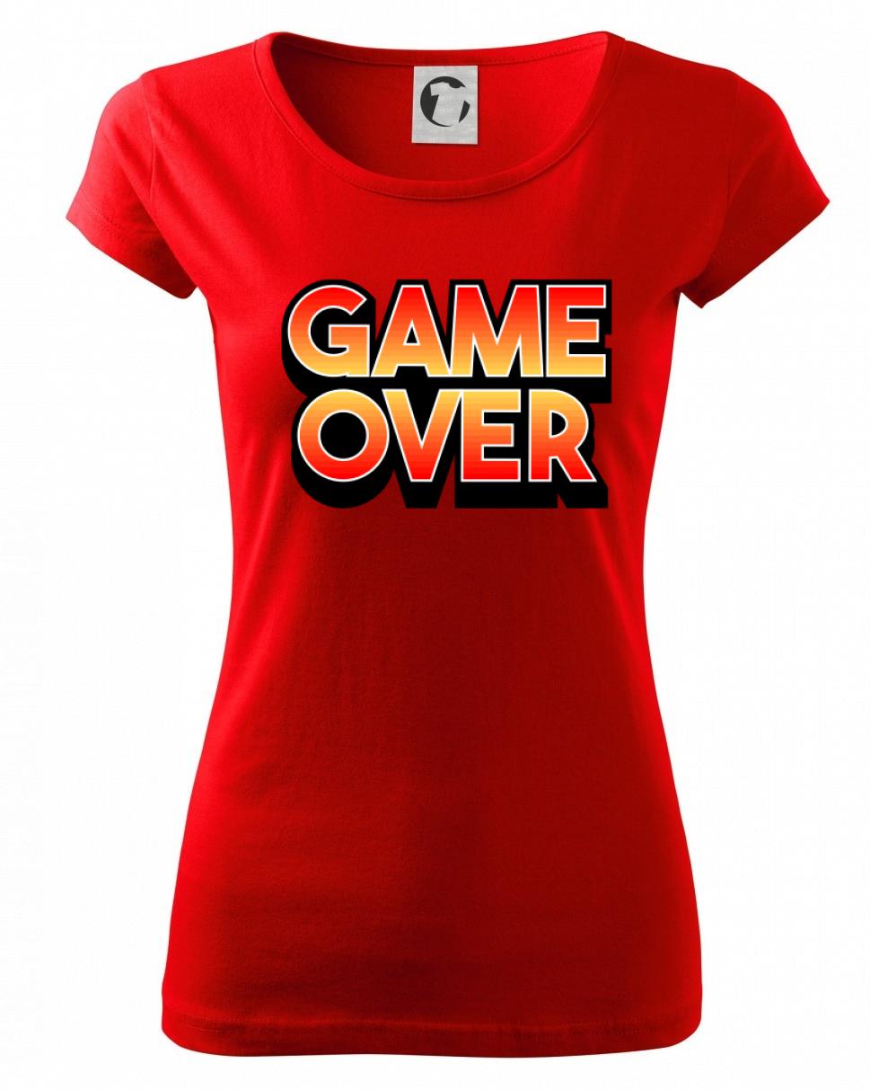 Tričká pre ajťákov - Game over - nápis farebný - Dámske tričko Pure