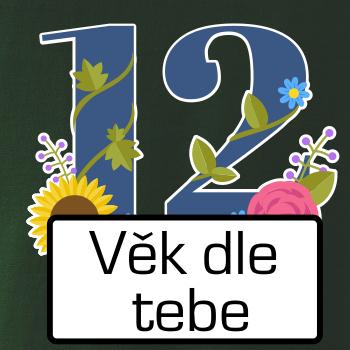 Kvetinové číslo kreslené - vlastný vek