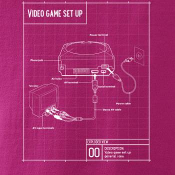 Nákres TV video hra guľatá