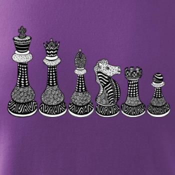 Šachové figúrky v rade - kreslené