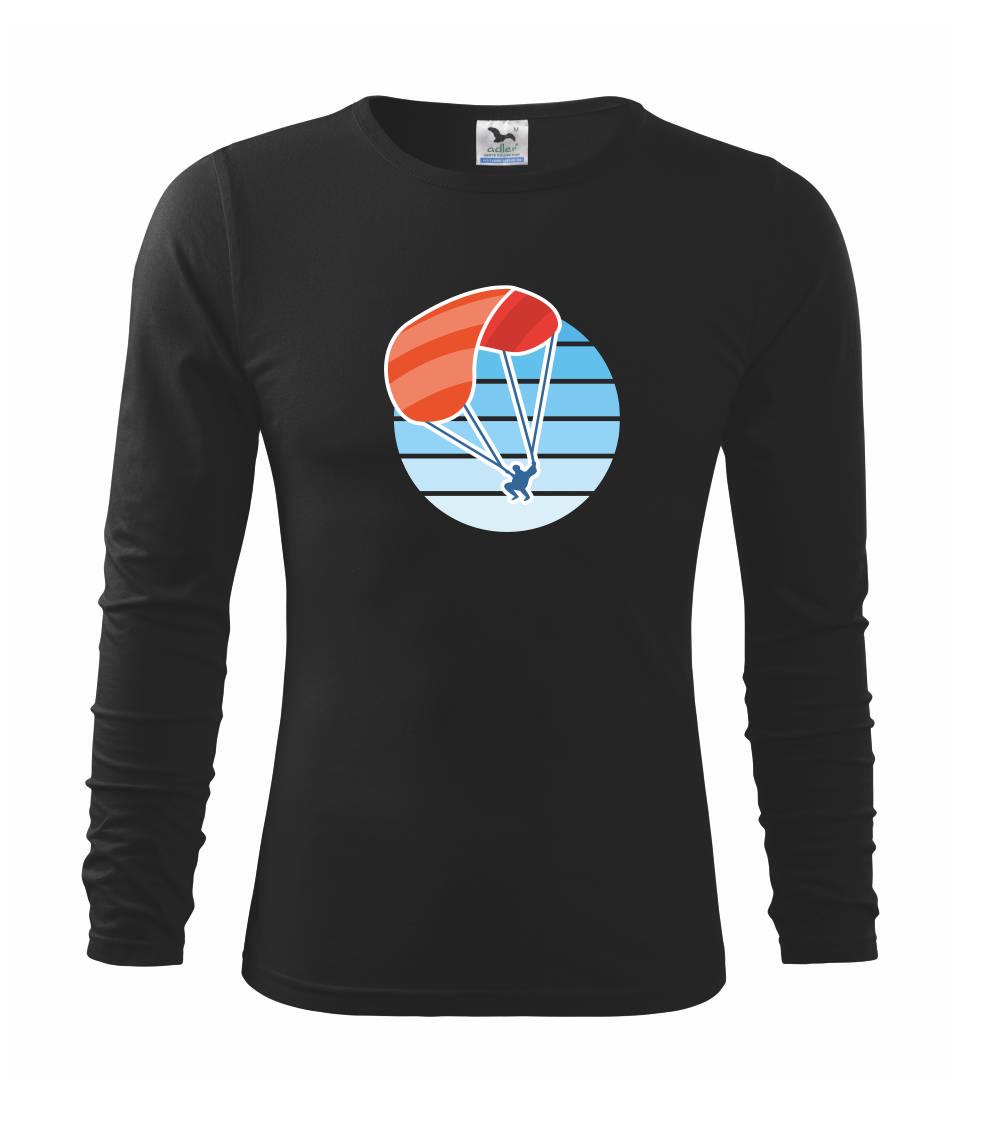 Paragliding oranžový v modrém kolečku