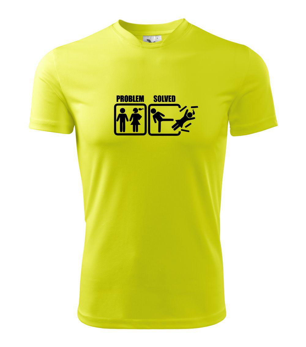 Tričká Problem Solved - Problém - Kick - Pánske tričko Fantasy športové