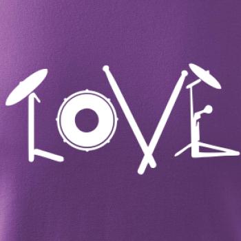 Love bubeník nápis