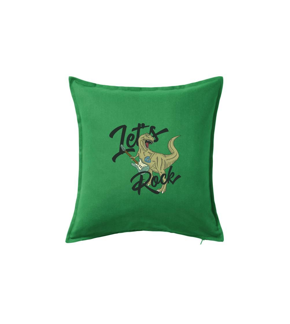 Tričká so zvieratami - Let's rock T-rex - Vankúš 50x50