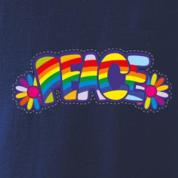 Peace nápis dúhový