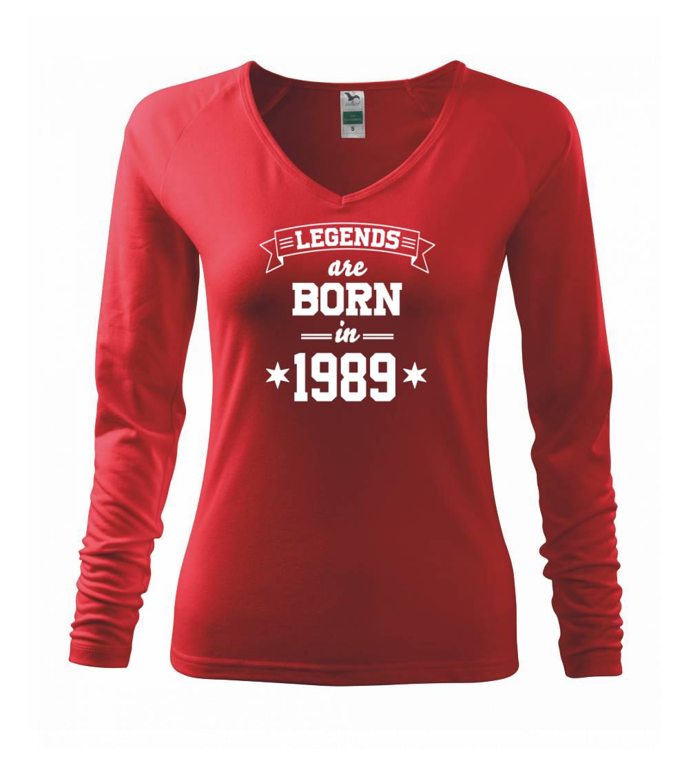Trička s ročníkom 1989 - Legends are born in 1989 - Tričko dámske Elegance