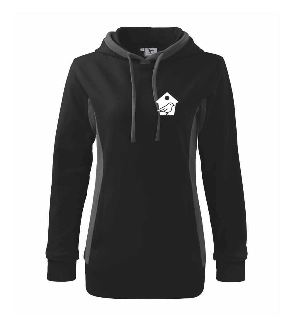 Tričká na chalupu - Vtáčia búdka - Mikina dámska Kangaroo s kapucňou