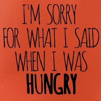 I am sorry for what i said when i was hungry I am sorry for what i said when i was hungry