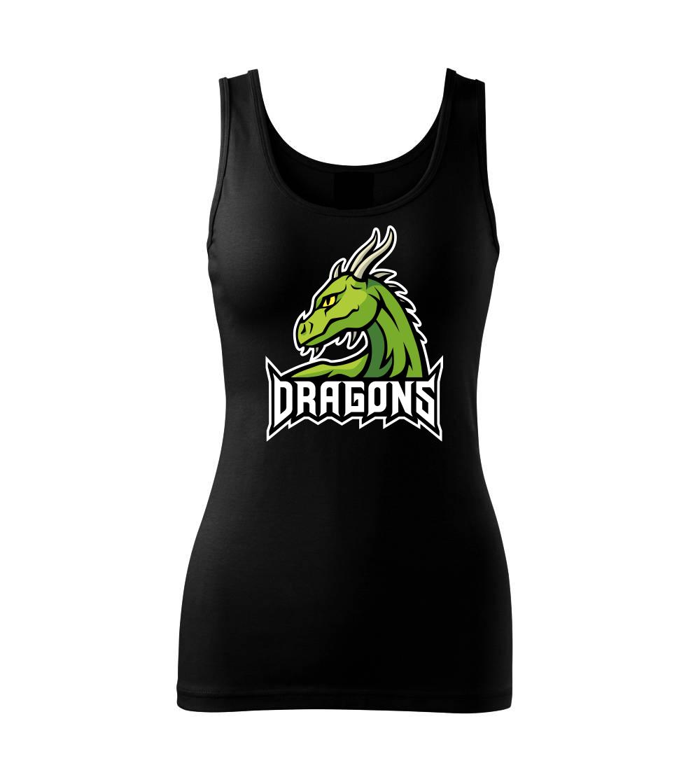 Tričká pre športovcov - Dragons - logo týmu zelená (Hana-creative) - Dámske tielko