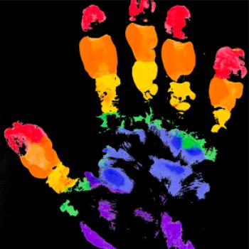 LGBT hand print LGBT hand print