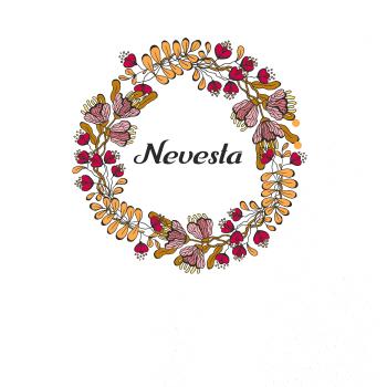 Ženích a nevesta - sušené kvety venček (Pecka design)