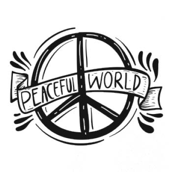 Peaceful world logo