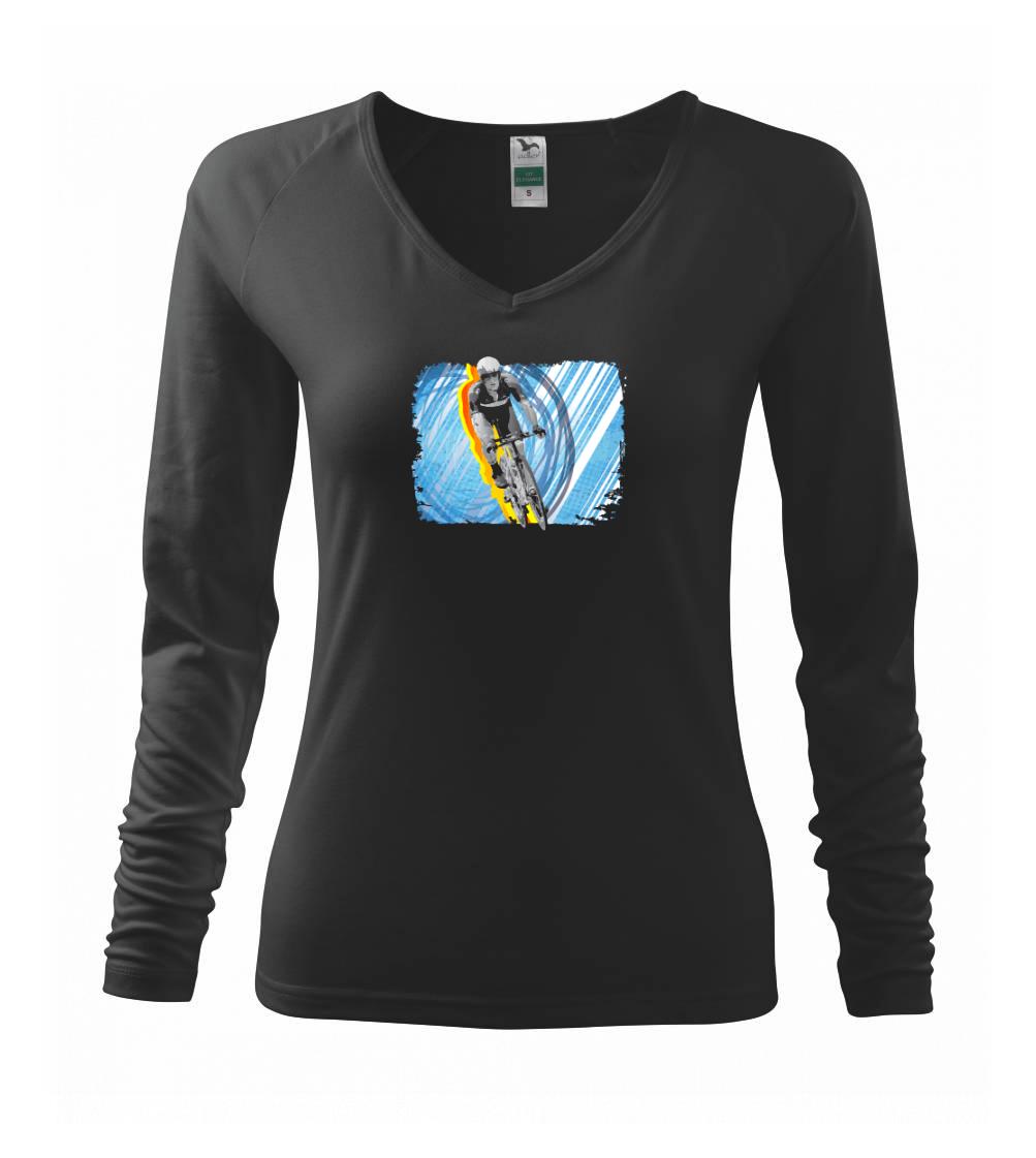 Tričko ako darček pre cyklistu - Závodný cyklista - Tričko dámske Elegance